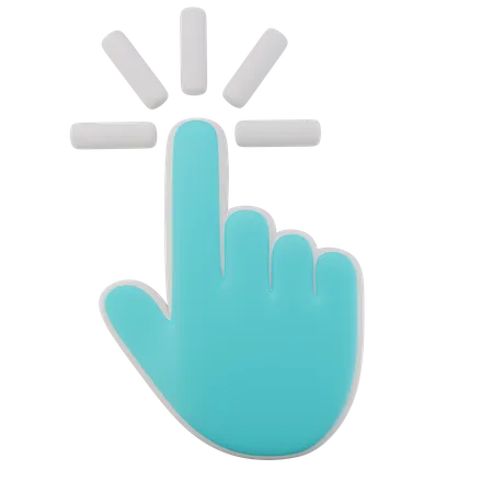 Clic del cursor de la mano  3D Icon