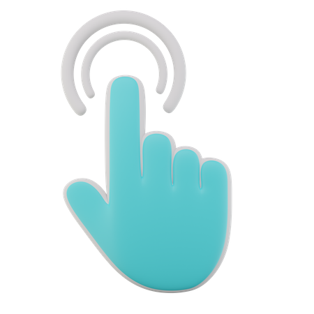 Clic del cursor de la mano  3D Icon