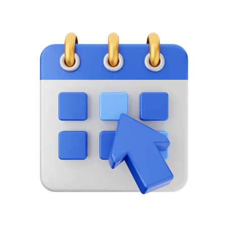 Cursor en el calendario  3D Icon