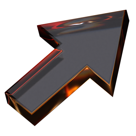 Cursor Glass Abstract Shape  3D Icon