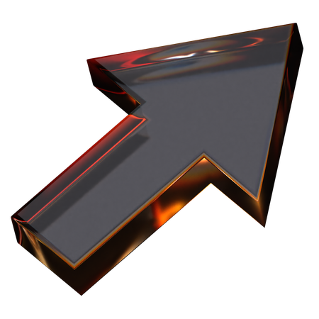 Forma abstrata de vidro do cursor  3D Icon