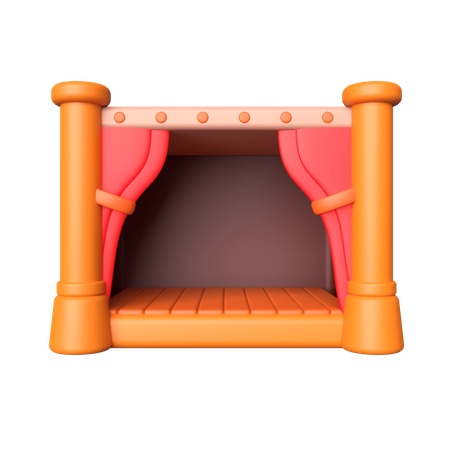 Curtain Show  3D Icon