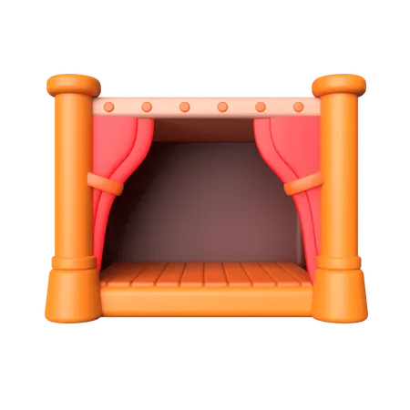 Curtain Show  3D Icon