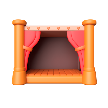 Curtain Show 3D Icon
