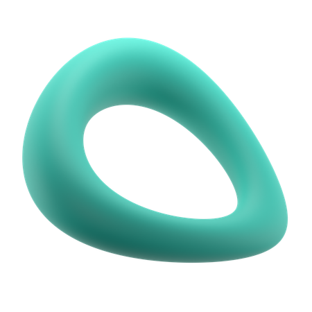 Curvatura del anillo toroidal  3D Icon