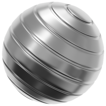 Curva en capas de cromo  3D Icon