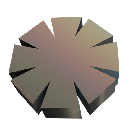 Curva flor abstrata  3D Icon