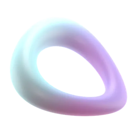 Curvatura del anillo toroidal  3D Icon