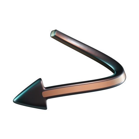 Curve Arrow  3D Icon