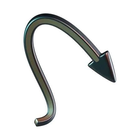 Curve Arrow  3D Icon