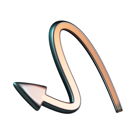 Curve Arrow  3D Icon