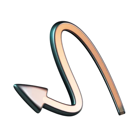 Curve Arrow  3D Icon