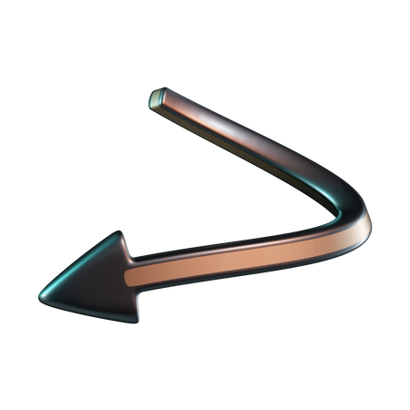 Curve Arrow  3D Icon