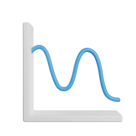 Curve Chart  3D Icon