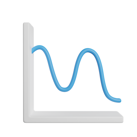 Curve Chart  3D Icon