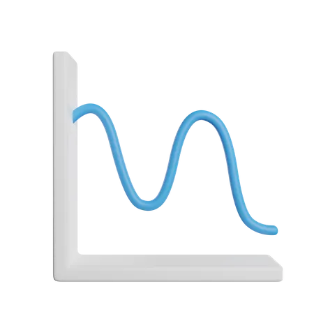 Bar Line Chart Progress 3D Icon