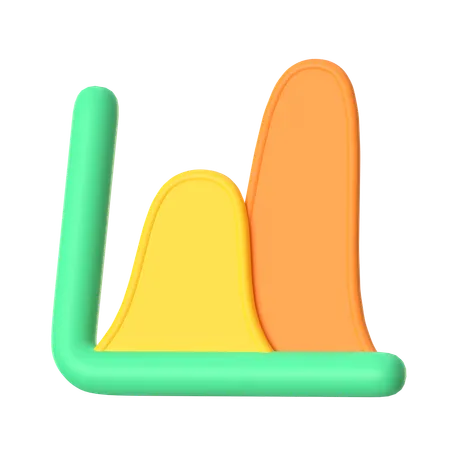 Curve Diagram  3D Icon