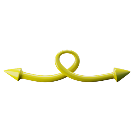 Curve Double Arrow  3D Icon
