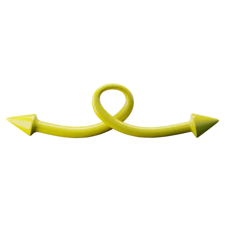 Curve Double Arrow  3D Icon