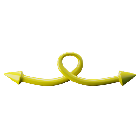 Curve Double Arrow  3D Icon