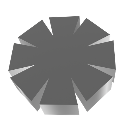 Curve Flower Abstract  3D Icon