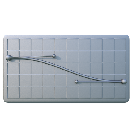 Curve Graph  3D Icon