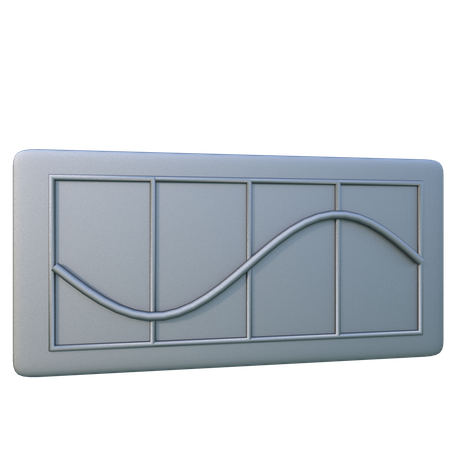 Curve Graph  3D Icon