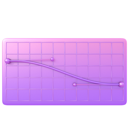 Curve Graph  3D Illustration