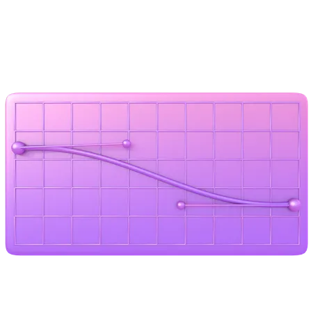 Curve Graph  3D Illustration