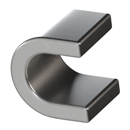 Curve Metal  3D Icon