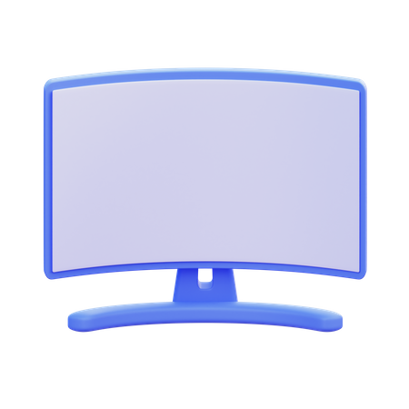 Curve Monitor  3D Icon