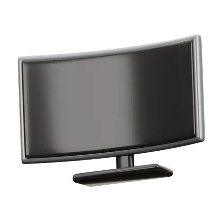Curve Monitor 3D Icon