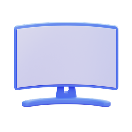 Curve Monitor  3D Icon