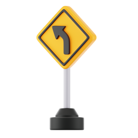 Curve Sign  3D Icon