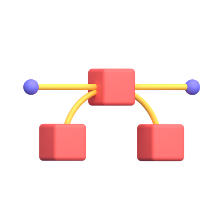 Curve Vector Path  3D Icon