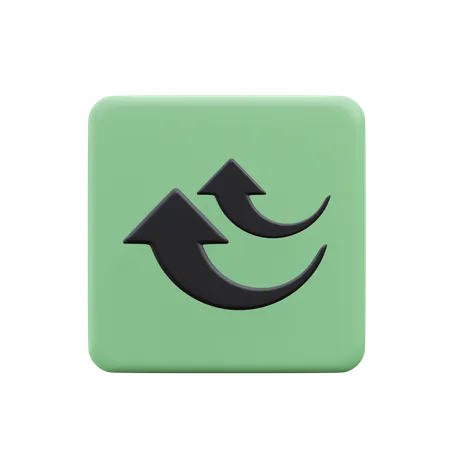 Curved Arrow  3D Icon