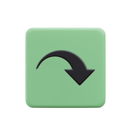 Curved Arrow  3D Icon