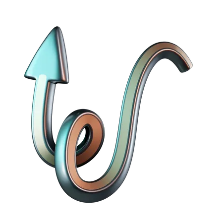 Curved Arrow  3D Icon