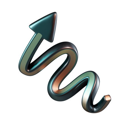 Curved Arrow  3D Icon