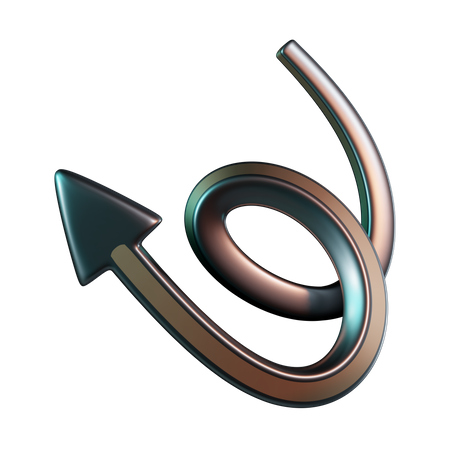 Curved Arrow  3D Icon