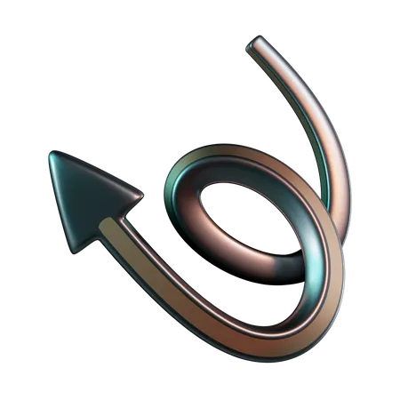 Curved Arrow  3D Icon