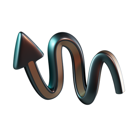 Curved Arrow  3D Icon