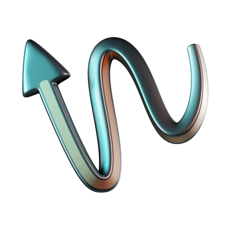 Curved Arrow  3D Icon