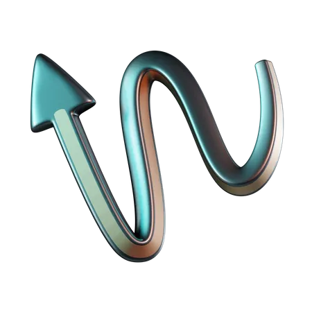 Curved Arrow  3D Icon