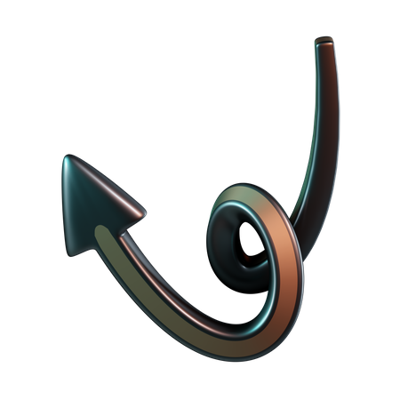 Curved Arrow  3D Icon