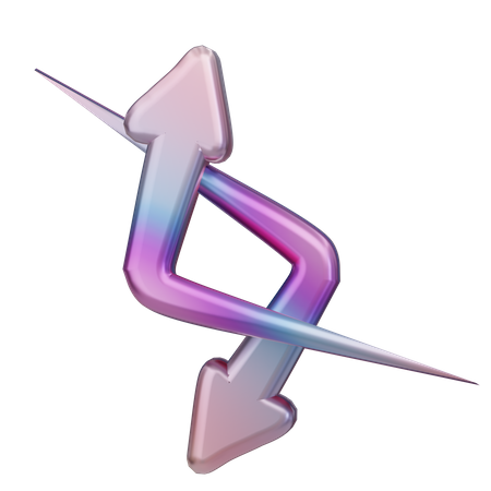 Curved Arrow  3D Icon