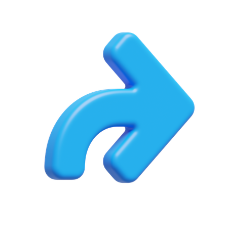 Curved Arrow  3D Icon