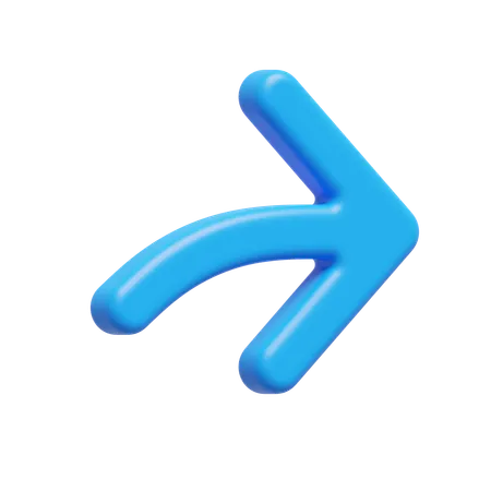 Curved Arrow  3D Icon