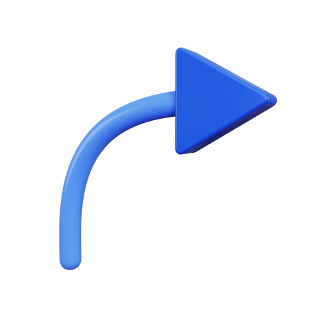 Curved Arrow  3D Icon