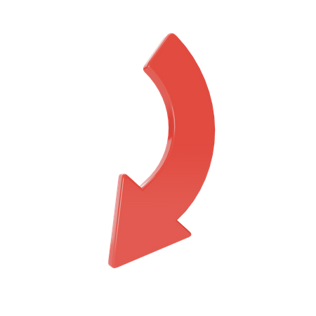 Curved arrow  3D Icon